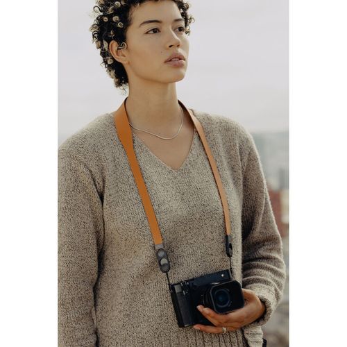 רצועת עור למצלמה Peak design Leather Camera Strap Short