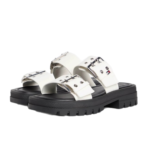 כפכף TOMMY JEANS מידות 36-41 לנשים בגוון שמנת עם אבזמים