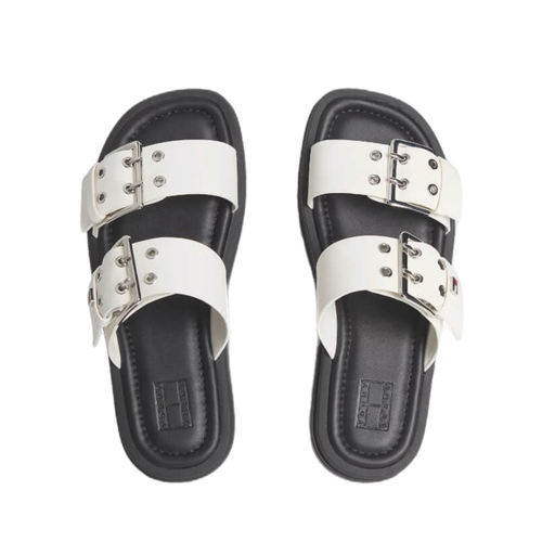 כפכף TOMMY JEANS מידות 36-41 לנשים בגוון שמנת עם אבזמים