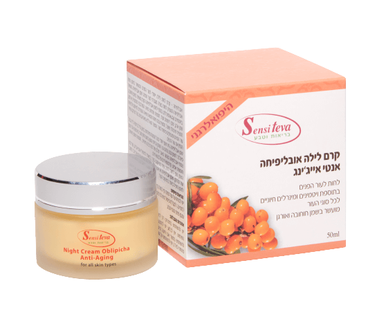 קרם לחות לילה לפנים אובליפחיה סנסי טבע