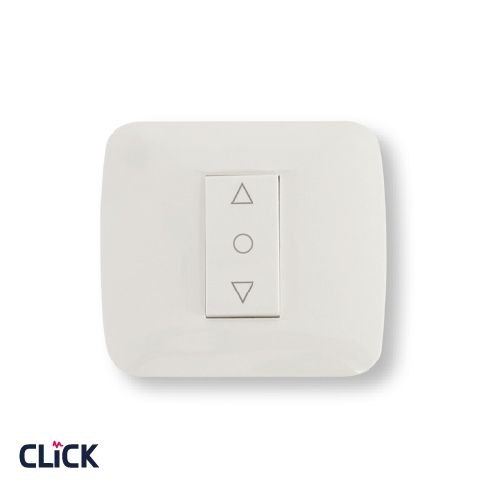מפסק תריס (6 מגעים)  CLICK Q לקופסא עגולה (55) מתח/זרם 230/16A בצבע לבן 
