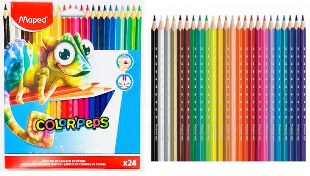 עפרונות צבעוניים 24 יח maped