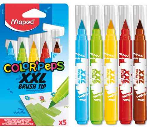 סט 5 טוש מכחול ג׳מבו maped
