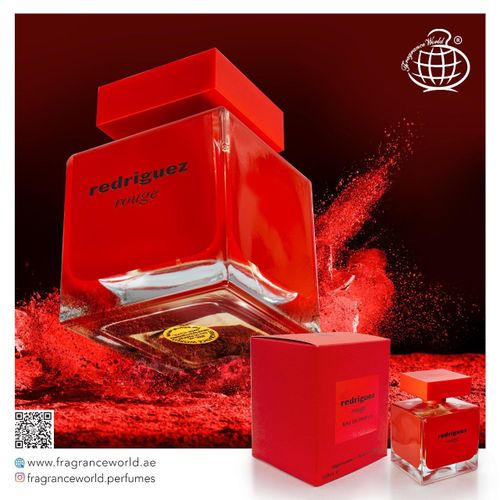 Redriguez Rouge Fragrance World בהשראת Narciso Rouge Narciso Rodriguez בושם לאישה | 100 מ