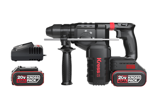 פטישון נטען 24 מ''מ 20V + מברגת אימפקט 190 KU392/280  KRESS KU392.9 BRUSHLESS 