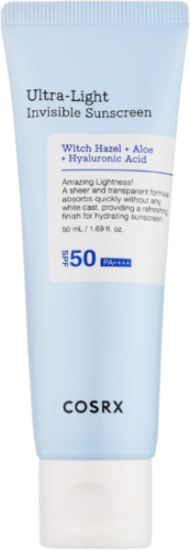 Cosrx Ultra-Light Invisible Sunscreen SPF50 50ML קוסרקס קרם הגנה שקוף במרקם אולטרה קל