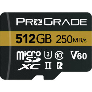 כרטיס זיכרון ProGrade 512GB micro SDXC UHS-II V60 Gold