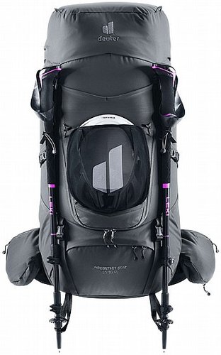 תרמיל מסע (נשים) - Deuter Aircontact Core 55+10 SL - אפור פחם