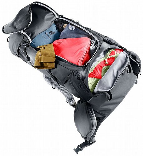 תרמיל מסע (נשים) - Deuter Aircontact Core 55+10 SL - אפור פחם