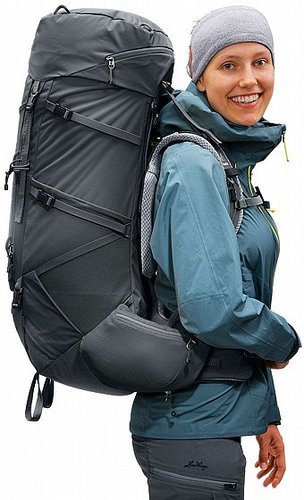 תרמיל מסע (נשים) - Deuter Aircontact Core 55+10 SL - אפור פחם