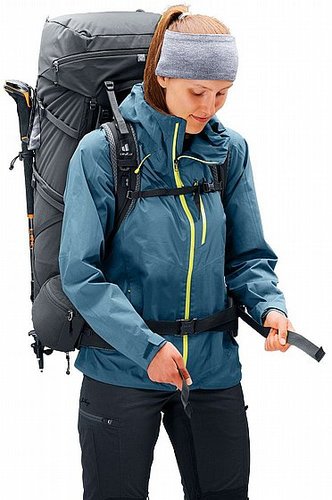 תרמיל מסע (נשים) - Deuter Aircontact Core 55+10 SL - אפור פחם