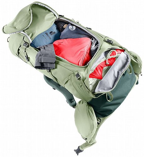 תרמיל מסע (נשים) - Deuter Aircontact Core 55+10 SL - ירוק