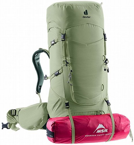 תרמיל מסע (נשים) - Deuter Aircontact Core 55+10 SL - ירוק
