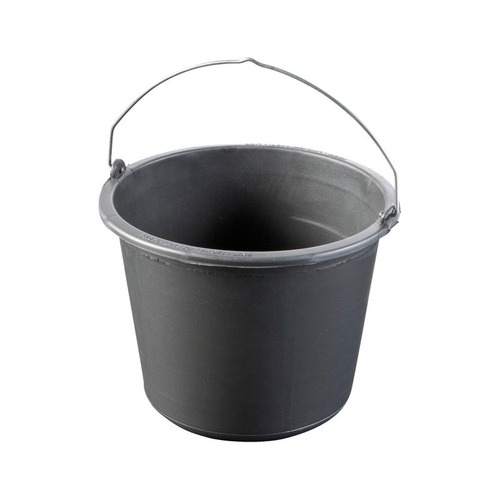 דלי בנאים הולנדי 12 ליטר שחור