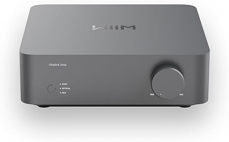 מגבר סטריאו מודרני כולל DACחיבור אפור WIIM Vibelink AMP Space 