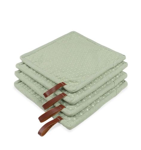 מחזיק לסיר כותנה  וסיליקון צבע ירוק CHEF- pocket potholder