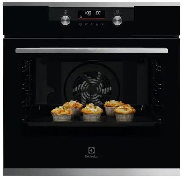 תנור פירוליטי רב תכליתי 72 ליטר דגם Electrolux EOP5322X אלקטרולוקס זכוכית שחורה בשילוב נירוסטה