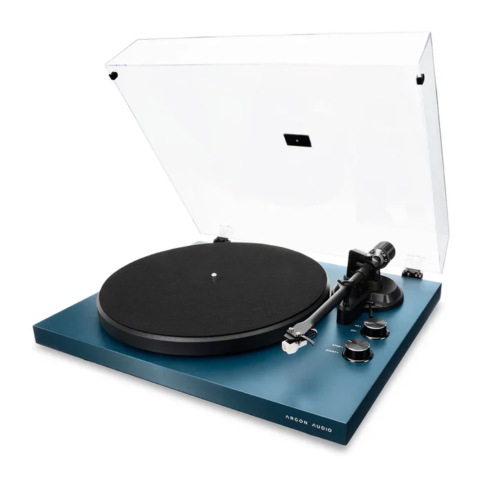פטיפון דיוקרטיבי צבע כחול ARGON TURNTABLE ARGTTMK2BL MK2 
