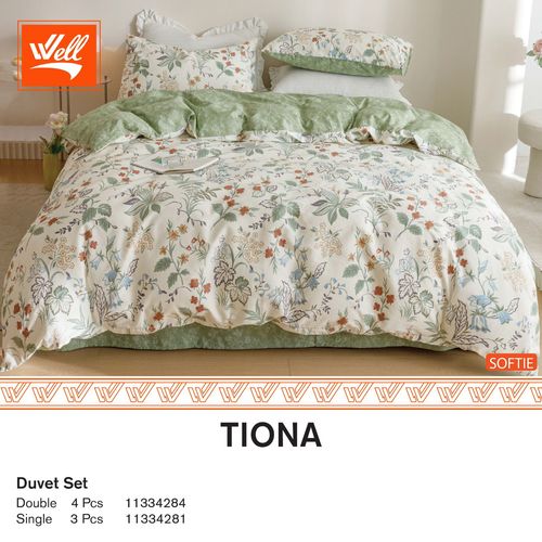 סט מצעים זוגי 180 100% סאטן אל-קמט SOFTIE TIONA