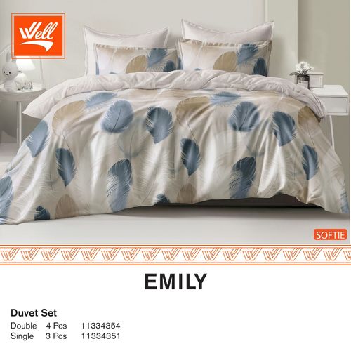 סט מצעים זוגי 180 100% סאטן אל-קמט SOFTIE EMILY