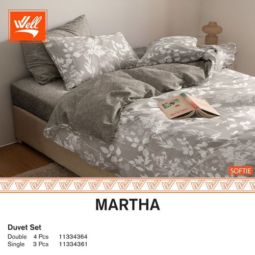 סט מצעים זוגי 180 100% סאטן אל-קמט SOFTIE MARTHA