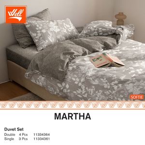 סט מצעים זוגי 180 100% סאטן אל-קמט SOFTIE MARTHA