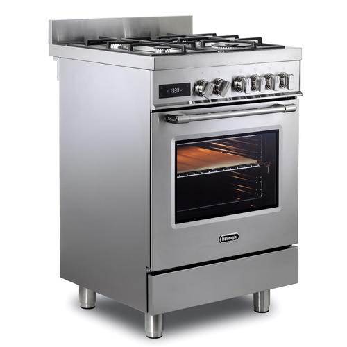 תנור משולב כיריים גז - 4 להבות DeLonghi דלונגי PRO66MXLPZ-IL נירוסטה