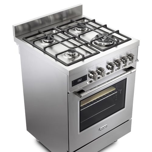 תנור משולב כיריים גז - 4 להבות DeLonghi דלונגי PRO66MXLPZ-IL נירוסטה
