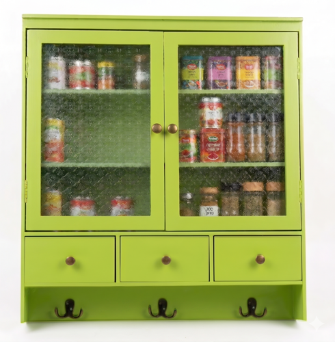 מדף ארונית וזכוכית סבתא