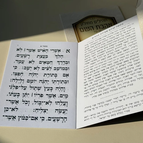 תהילים מחולק דגם קבר רחל - ענק