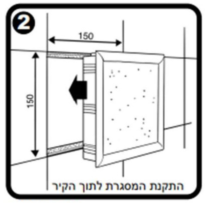 פתח שירות וביקורת לקיר 150*150 פלסטיק - אפור