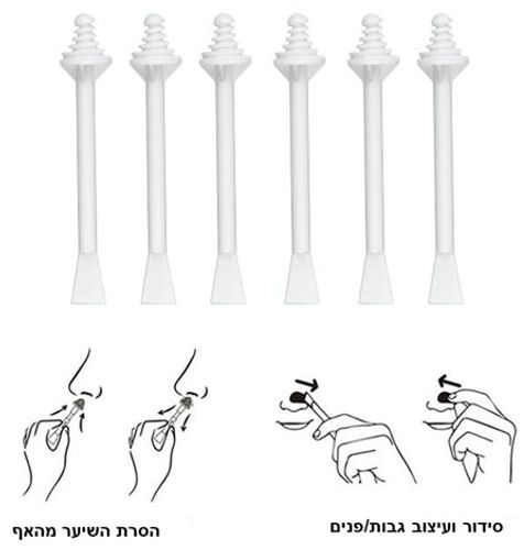 דיל! 3 חבילות מקלות שעווה להסרת שיער מהאף 100יח