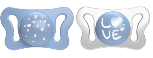 זוג מוצצי סיליקון 0-2 חודשים כחול Chicco PhysioForma Micro