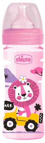 בקבוק האכלה לתינוק Well-Being ‏250 מ״ל ורוד Chicco