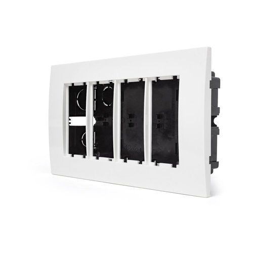  עמדת  HOME & OFFICE תחת הטיח 8 מודול, ללא אביזרים 