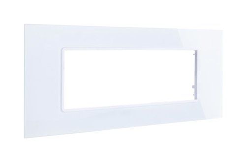  מסגרת זכוכית מרחפת לבנה SLIM 6M תואמת לסדרת NISKO SMART 