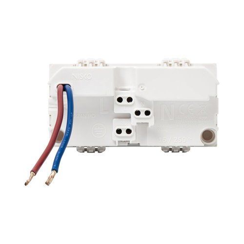  שקע כפול עם מטען USB מהיר TYPE C PD לבן 4M ניסקו סוויץ' 