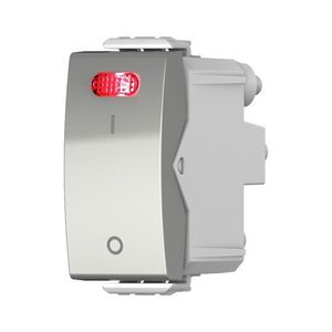  מפסק דו קוטבי מואר LED אדום 1M טיטניום ניסקו סוויץ