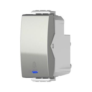  לחצן מואר סימון פעמון LED כחול טיטניום 1M ניסקו סוויץ