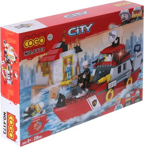 ספינת כיבוי אש וחילוץ City ערכת בנייה עם 318 חלקים דגם 4173