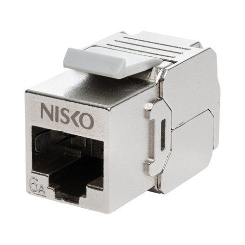 שקע מחשב מסוכך לקיסטון RJ45 CAT6A FTP ניסקו סוויץ' 