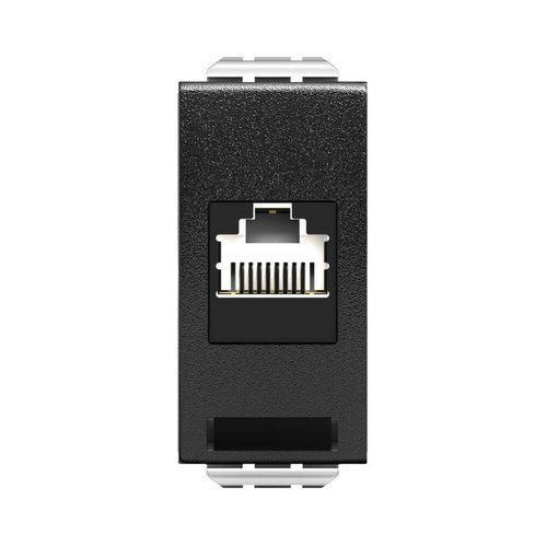  שקע מחשב לא מסוכך RJ45 CAT6A UTP, שחור 1M MATT ניסקו סוויץ' 