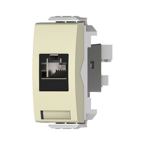  שקע מחשב לא מסוכך RJ45CAT6A UTP, קרם 1M ניסקו סוויץ' 