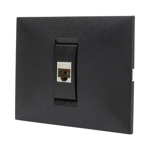  שקע מחשב מסוכך RJ45 CAT6A FTP, שחור מט 1M ניסקו סוויץ' 