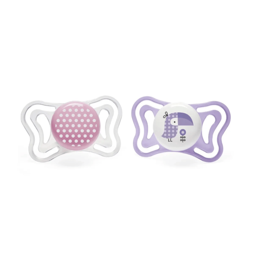 זוג מוצצי סיליקון 2-6 חודשים Chicco PhysioForma Light 