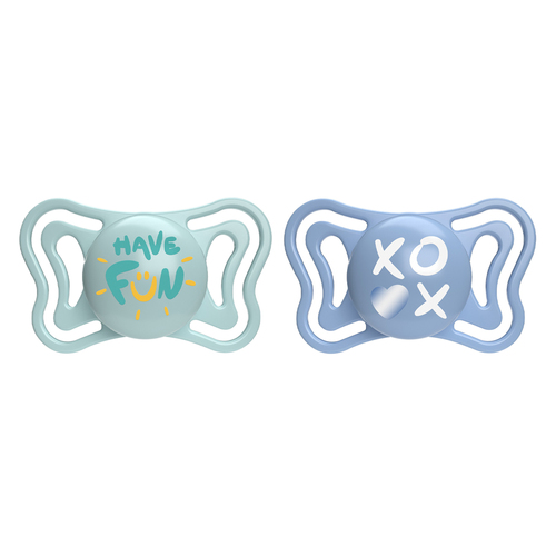 זוג מוצצי סיליקון 6-16 חודשים Chicco PhysioForma Light