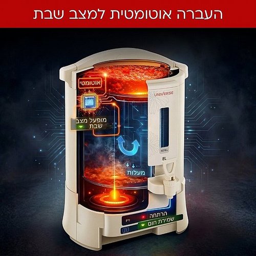 מיחם הפלא 8 ליטר 40 כוסות NR-708C1 UNIVERSE צבע קרם
