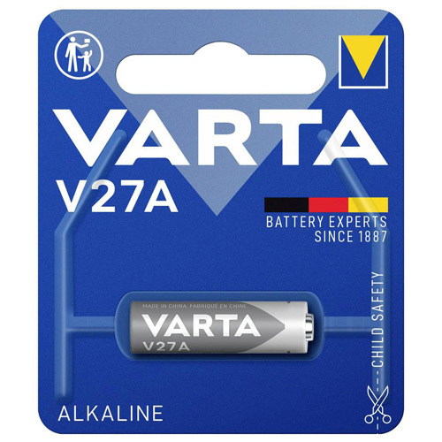 סוללת Varta V27A 12V אלקליין לשלטים ומערכות אבטחה LR27