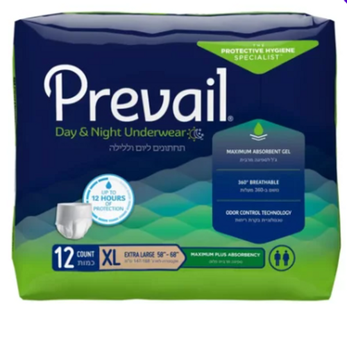 מכנסונים סופגים לגבר ולאישה מידה XL - מבית חברת Prevail
