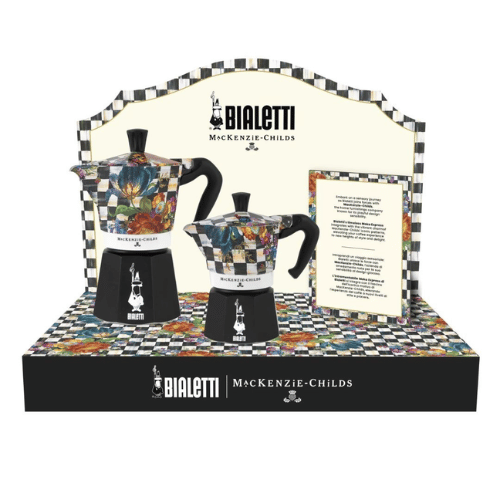 ‏מקינטה מוקה אקספרס מקנזי צ'יילדס 3 כוסות Bialetti Moka Express MacKenzie-Childs ביאלטי